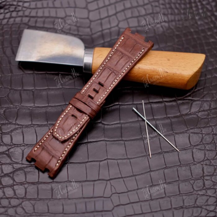 AP Royal Oak Strap 28 mm Alligatorlederarmband Oberflächendurchmesser 42 mm