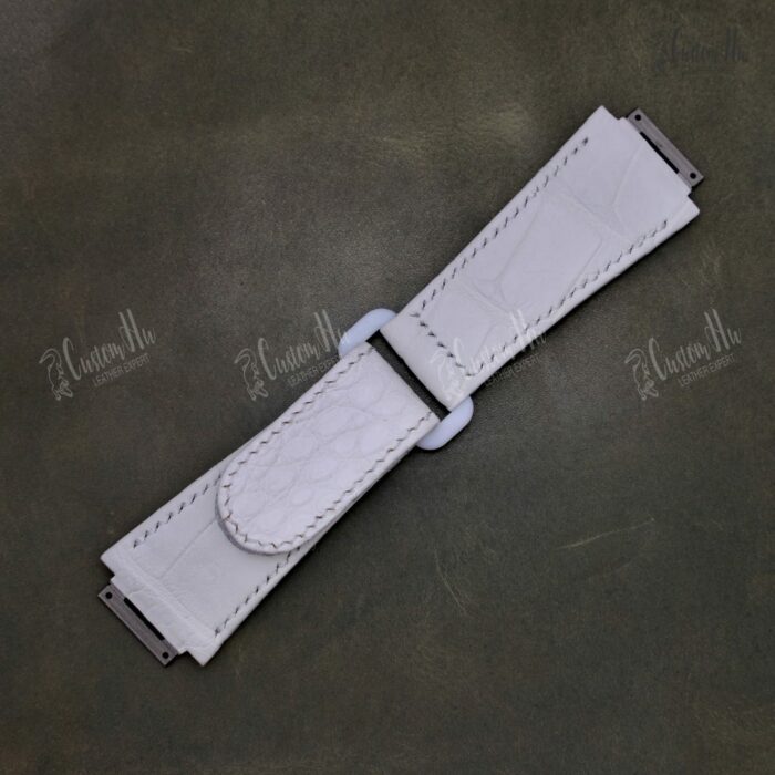 RichardMille RM 055 Armband 27 mm Alligatorlederband mit Klettverschluss