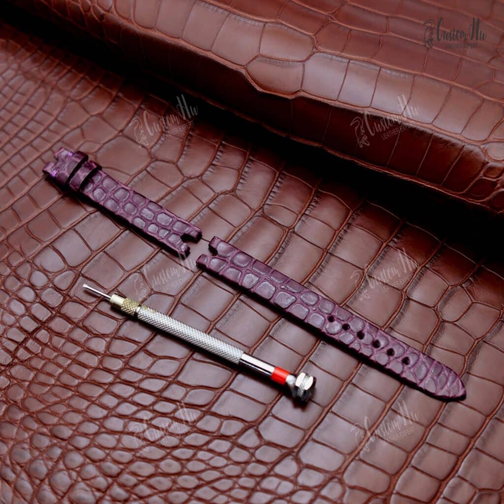 Omega DeVillePrestige Armband 12 mm Alligatorlederarmband