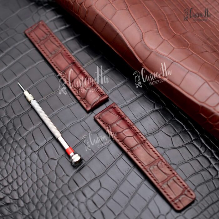 Bracelete Breitling Chronomat Evolution 22mm 24mm Bracelete em pele de crocodilo
