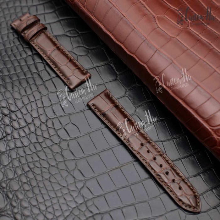 Kompatibel mit Omega De Ville Prestige Uhrenarmband aus echtem Alligatorleder