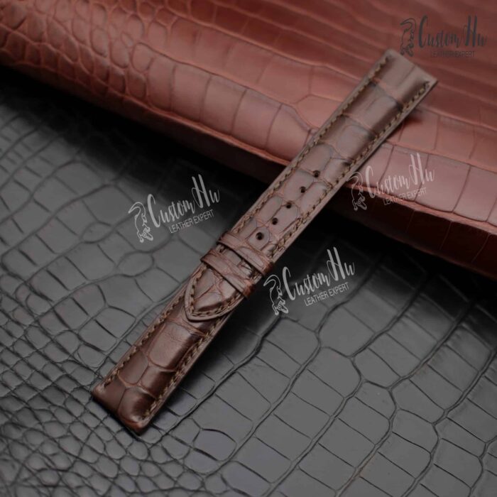 Kompatibel med omega De Ville Prestige Klockarmband Genuine Alligator