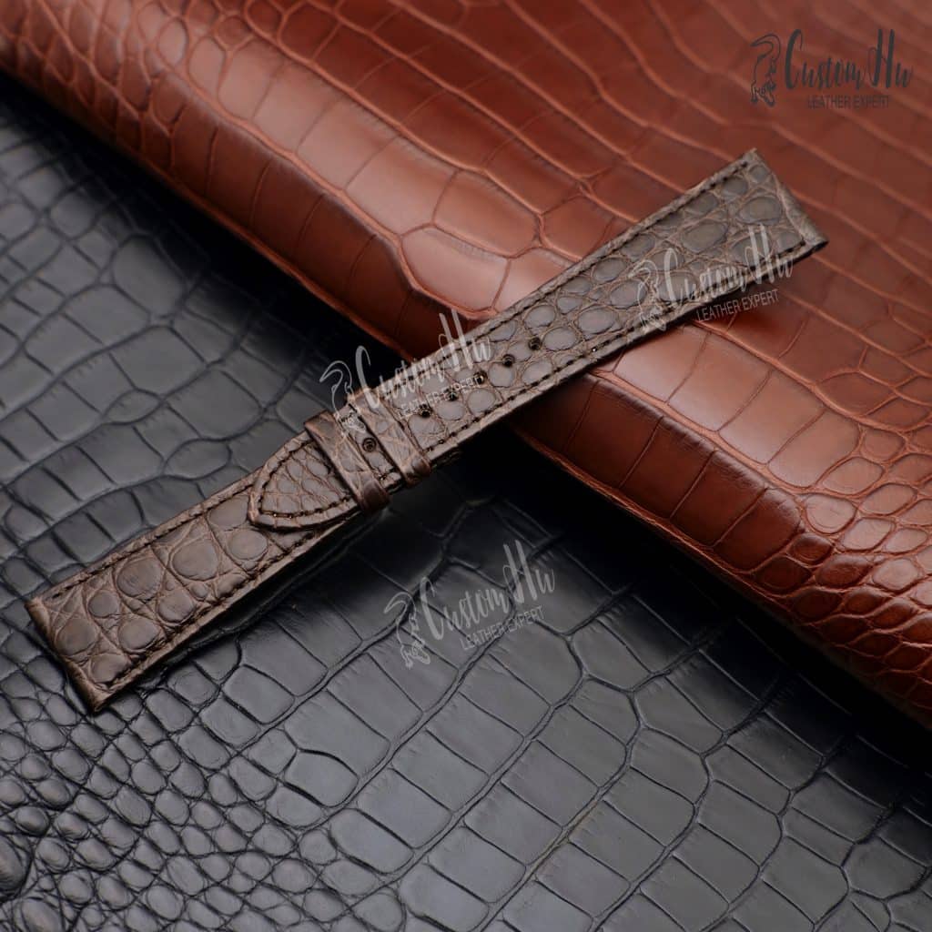 Cartier Rotonde de klockband 23mm Alligator Läderrem