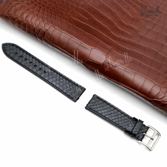 Orologio Apple Cinturino in pelle di serpente 24mm 22mm Cinturino in pelle di lusso