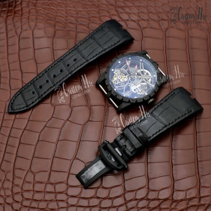 Bracelet RogerDubuis Excalibur DBEX0422 Bracelet en cuir d'alligator 25 mm