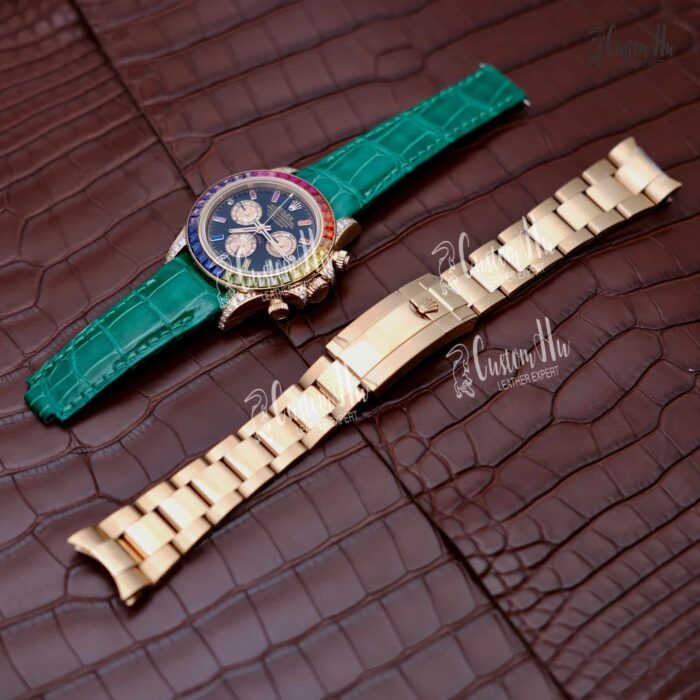 Rolex Submariner Date Strap Bracelet en cuir d'alligator 20 mm