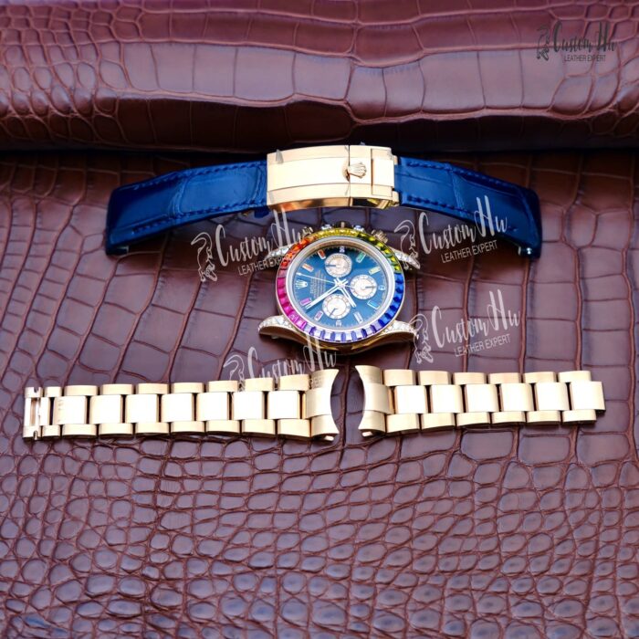 Rolex Submariner Date Strap Bracelet en cuir d'alligator 20 mm