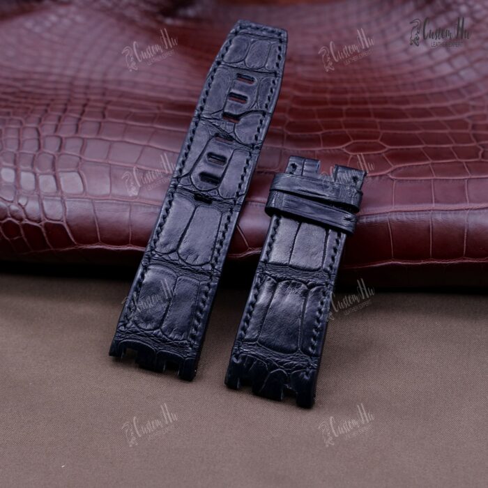 Bracelet de montre AP Royal Oak Bracelet en cuir d'alligator 29 mm