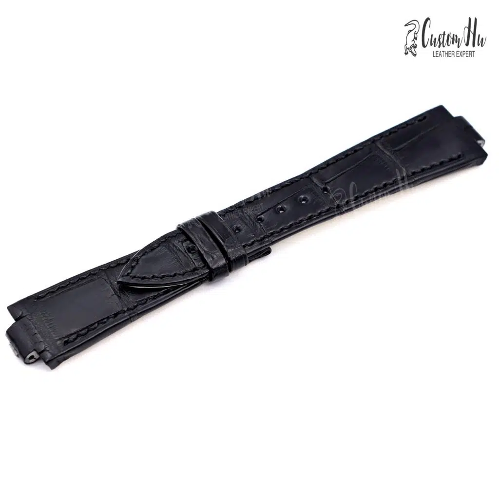 Ulysse Nardin Marine Strap 23mm Alligator Svart Brun Blå