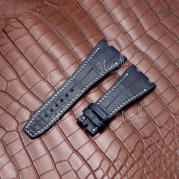 Bracelet AudemarsPiguet RoyalOak Bracelet en cuir d'alligator de luxe 28 mm