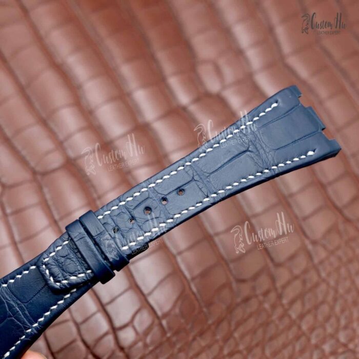 Bracelet AudemarsPiguet RoyalOak Bracelet en cuir d'alligator de luxe 28 mm