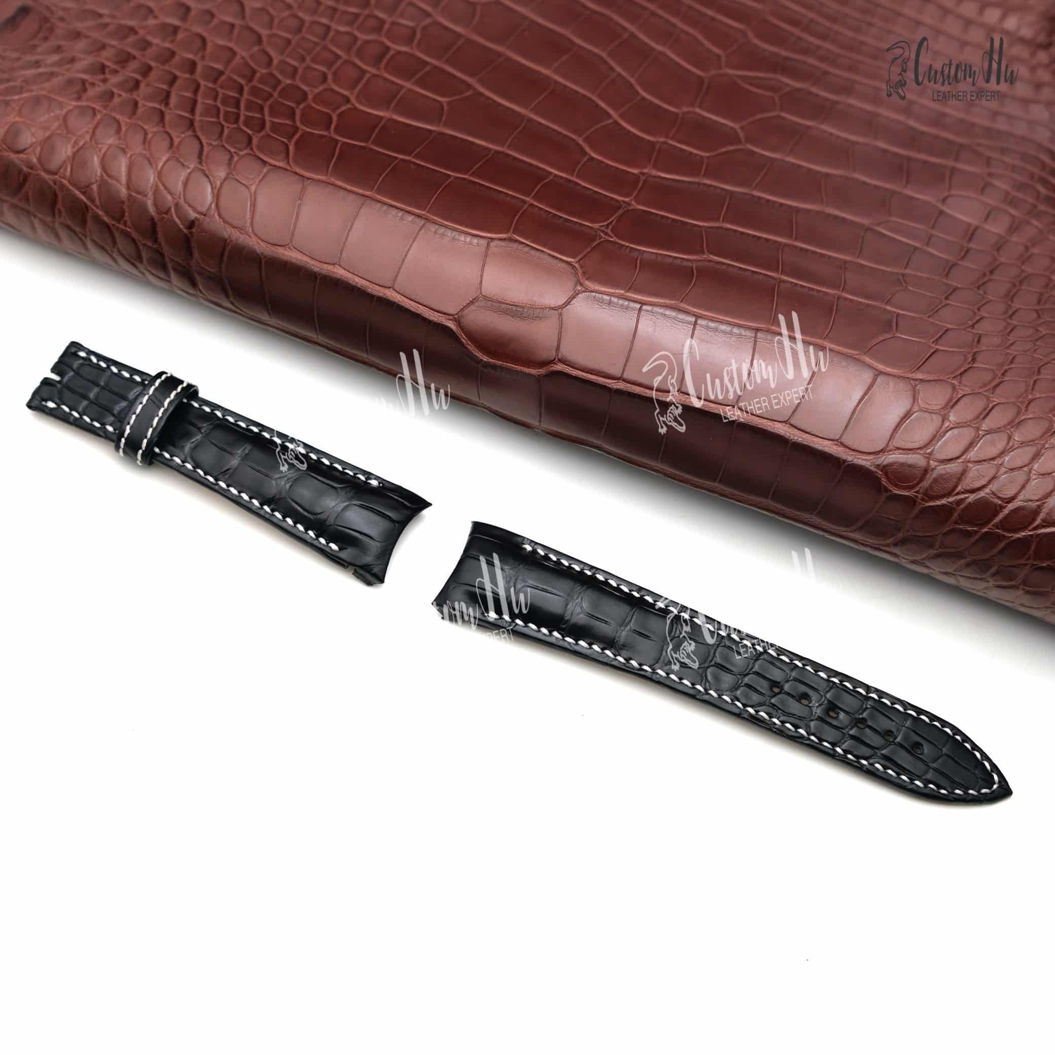 Custom alligator leather watch strap for Breguet Type XXI 3810(Multi-color)