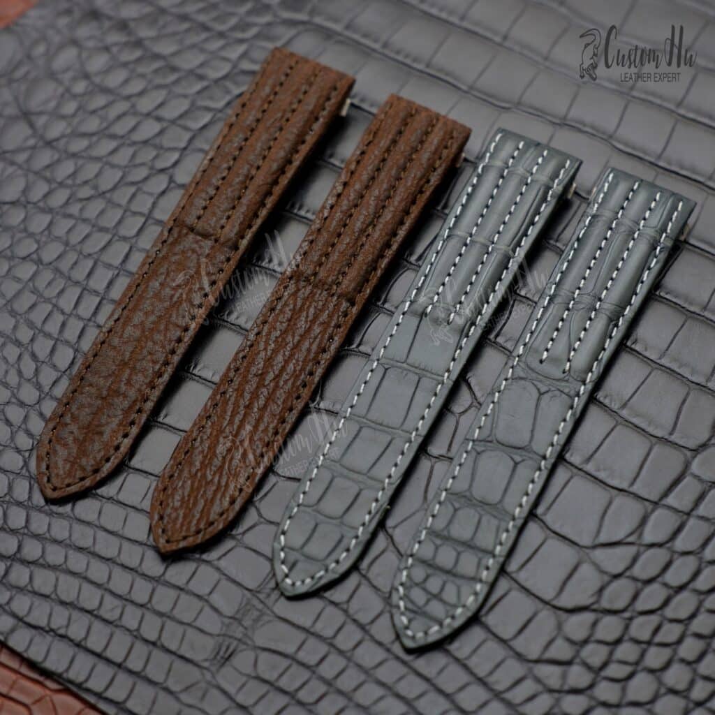 Compatible avec les séries de bracelets Cartier Roadster 20 mm 19 mm Bracelet en peau de requin