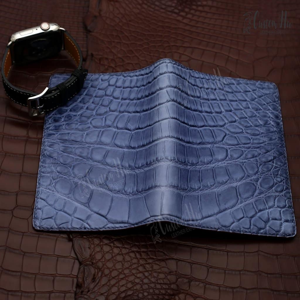 Crocodile Leather Passport clip
