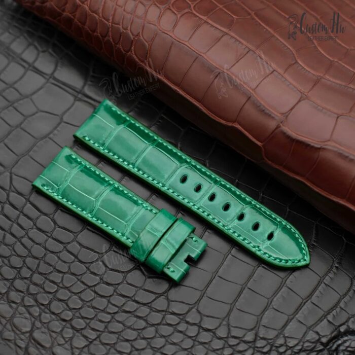 Compatible avec Panerai Radiomir 1940 Bracelet 24 mm Bracelet en cuir d'alligator