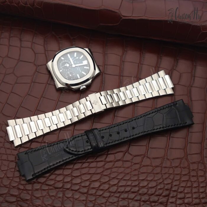 compatible Patek Philippe Nautilus 5712 5711 5990 5726 5980 5724 Strap 25mm Alligator strap