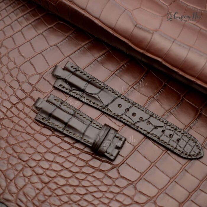 Bracelet Bvlgari Diagono 21mm 22mm Bracelet en cuir d'alligator