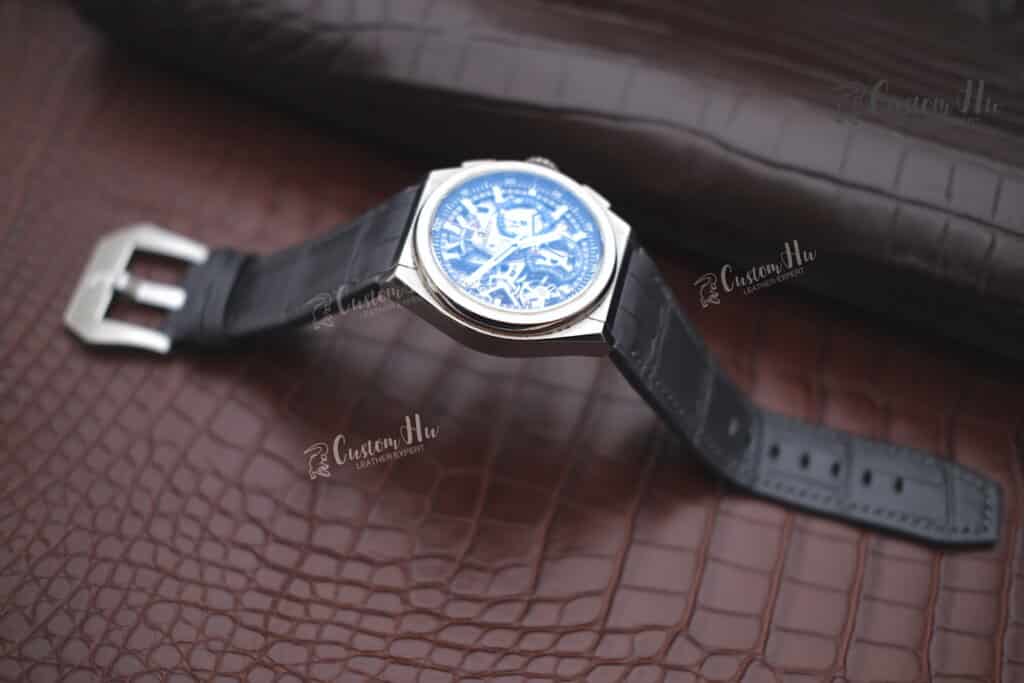 Zenith defy el primero 21 pulseira 27mm pulseira de couro de crocodilo