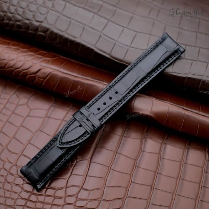 Compatible avec Jaeger LeCoultre Master Compressor Strap 21mm Bracelet en cuir d'alligator