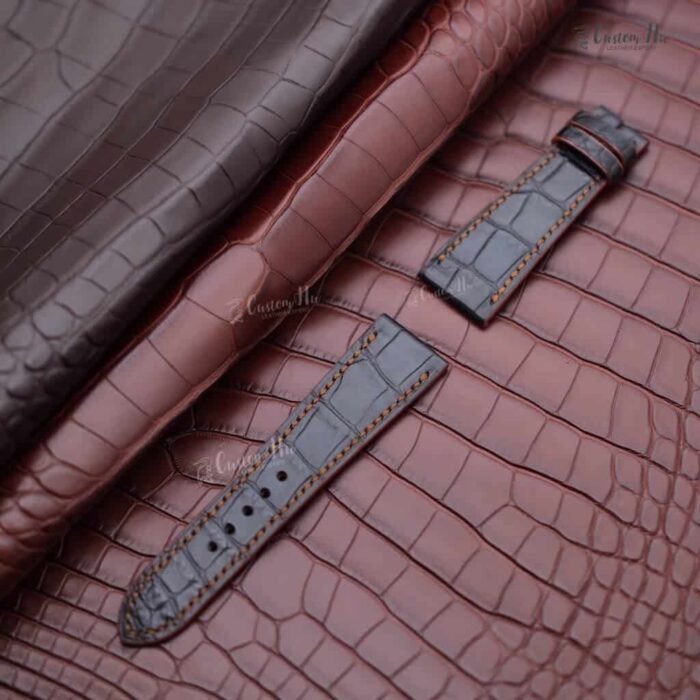 Hermès Arceau Pulseira de couro 20mm Pulseira de couro de crocodilo