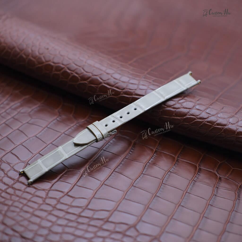 Van Cleef Arpels Alhambra-Armband. Kompatibel mit Van Cleef Arpels Alhambra-Armband, 12 mm Alligatorlederarmband
