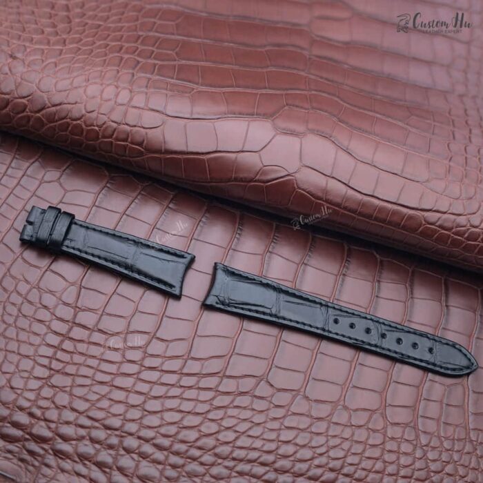 Correa de piel de cocodrilo compatible con Rolex Cellini Time Strap de 20 mm