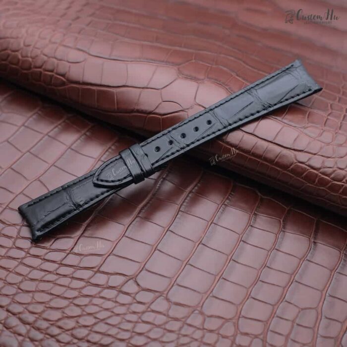 Correia de couro de jacaré compatível com Rolex Cellini Time Strap 20mm