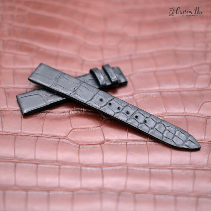 Compatibile con il cinturino Jaeger LeCoultre Reverso Duetto Cinturino in pelle di alligatore da 15 mm 16 mm