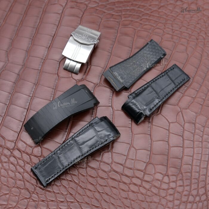 Compatibile con cinturino in pelle di alligatore CORUM ADMIRAL 45 21x26mm