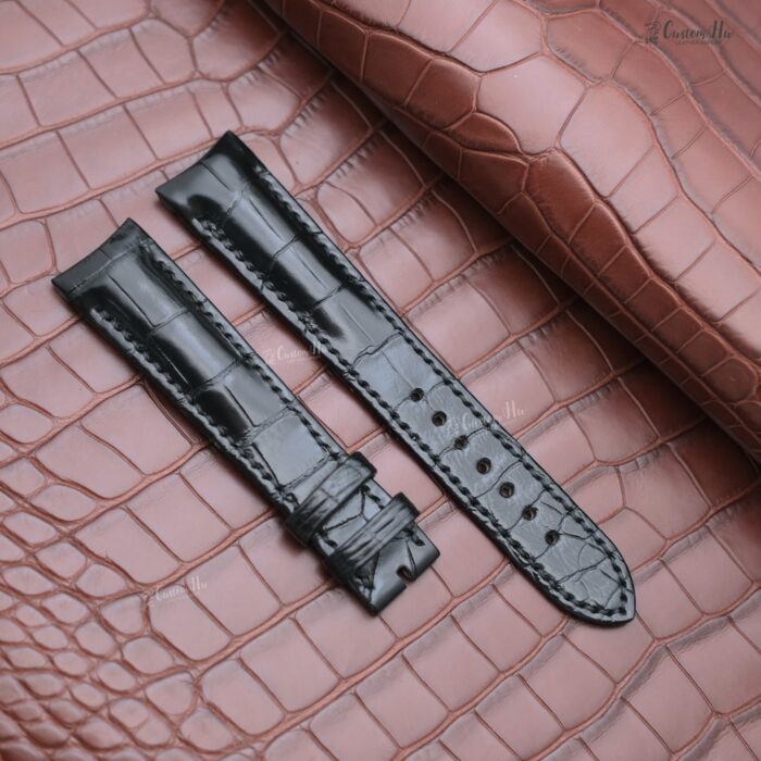 Kompatibel med Glashütte Original Senator Perpetual strap 19mm Alligator stropp