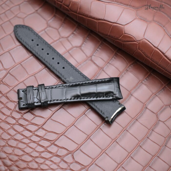 Compatible avec le bracelet Glashütte Original Senator Perpetual Bracelet en alligator 19 mm