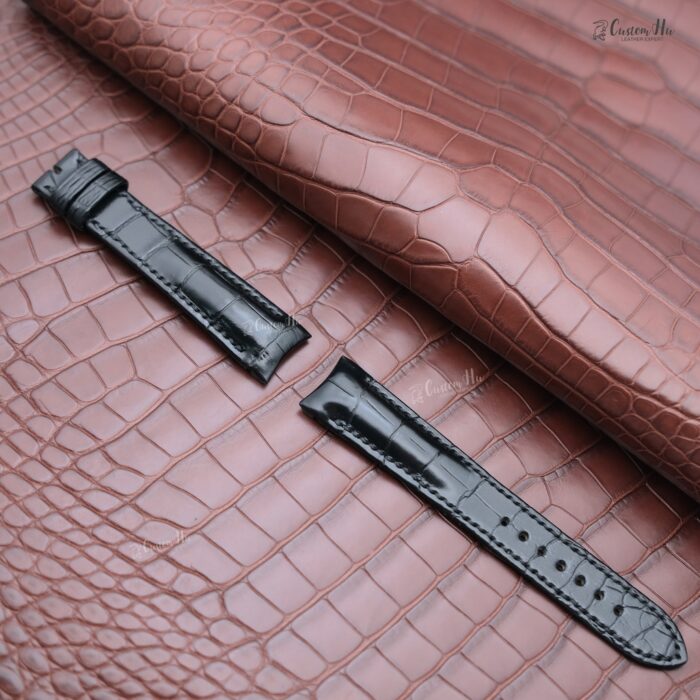 Kompatibel med Glashütte Original Senator Perpetual strap 19mm Alligator stropp