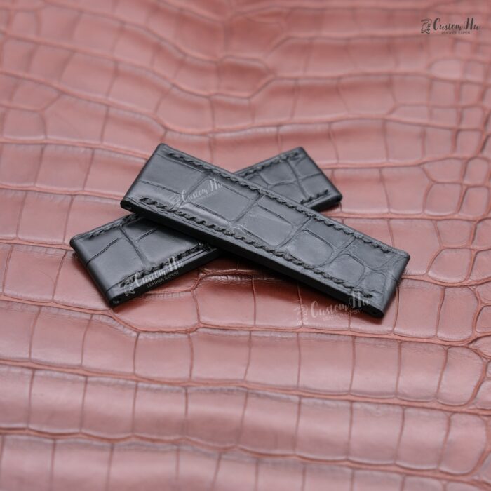 Compatibile con cinturino Breitling Chronomat GMT Cinturino in pelle di alligatore da 22 mm
