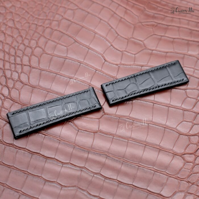 Compatible avec le bracelet Breitling Chronomat GMT Bracelet en cuir d'alligator 22 mm