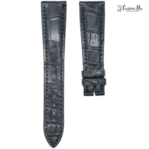 Compatible avec Jaeger LeCoultre Master Geographic Strap Bracelet en cuir d'alligator 20 mm