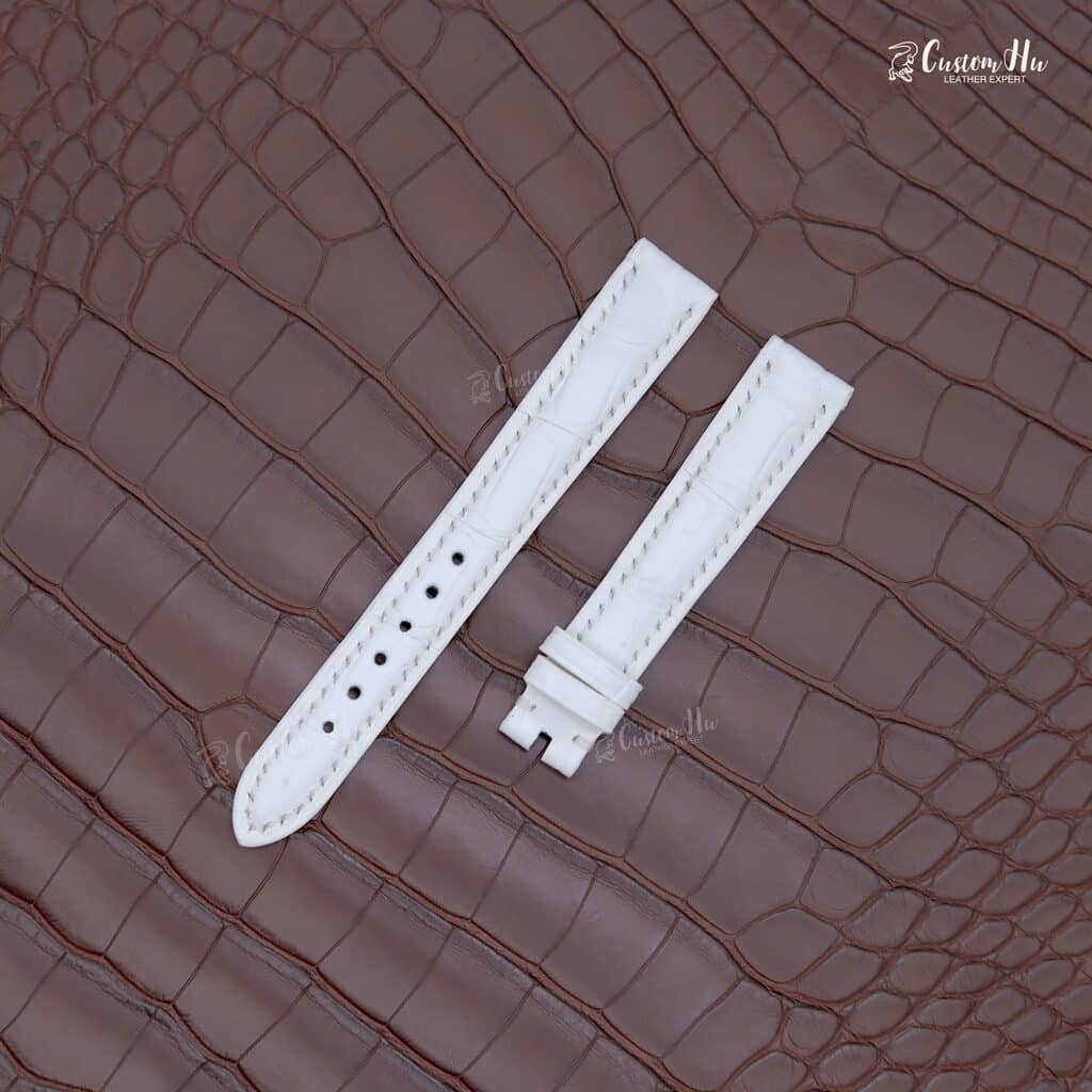 Compatibel met Chopard Happy Diamonds band 14 mm alligator lederen band