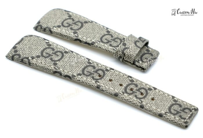 Compatibele Gucci 114 2 horlogeband 26 mm leren band