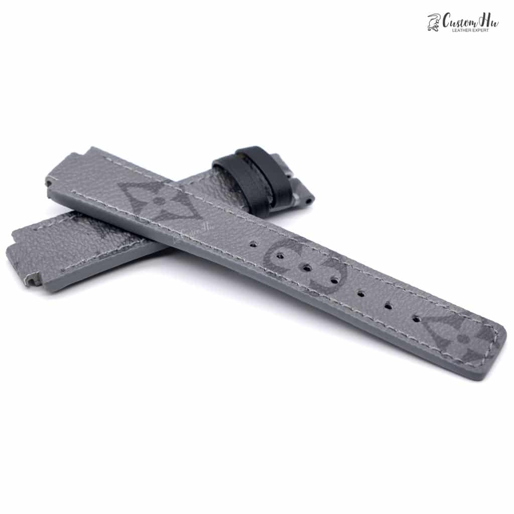 Genuine Leather Watch Band for LV Louis Vuitton Tambour Series Q1121 Q114k  Soft Comfortable Raised Mouth Watch Strap18 21mm
