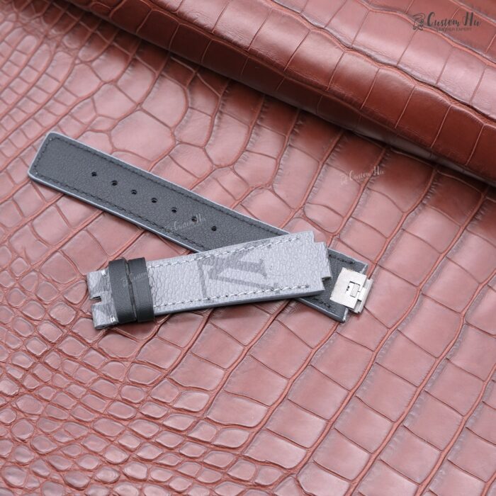 Compatível com pulseira de relógio Louis Vuitton 21mm pulseira de couro