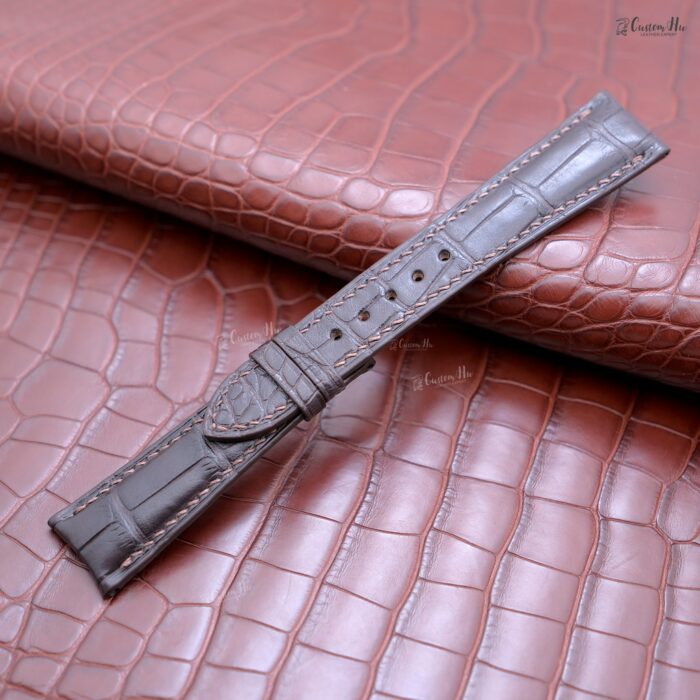 Compatível com pulseira Girard Perregaux 20mm pulseira de couro de jacaré