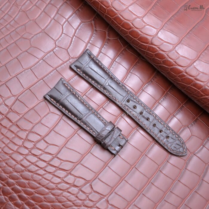 Compatible avec le bracelet Girard Perregaux Bracelet en cuir d'alligator 20 mm