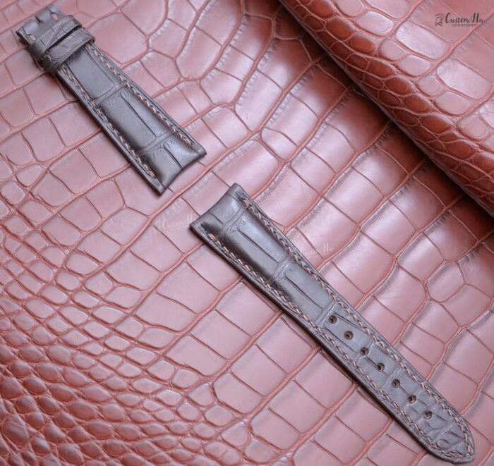 Compatible avec le bracelet Girard Perregaux Bracelet en cuir d'alligator 20 mm