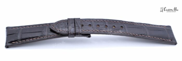 Kompatibel med Girard Perregaux strop 20mm Alligator læderrem