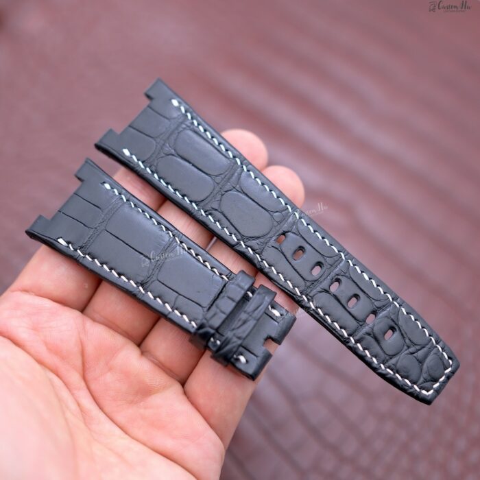 Compatible avec le bracelet IWC Ingenieur AMG Bracelet en cuir d'alligator 30 mm