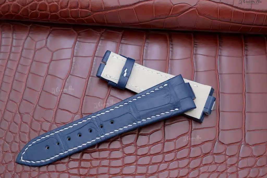 Ulysse Nardin Marine Strap Ulysse Nardin Marine Strap 23mm Alligator Μαύρο Καφέ Μπλε