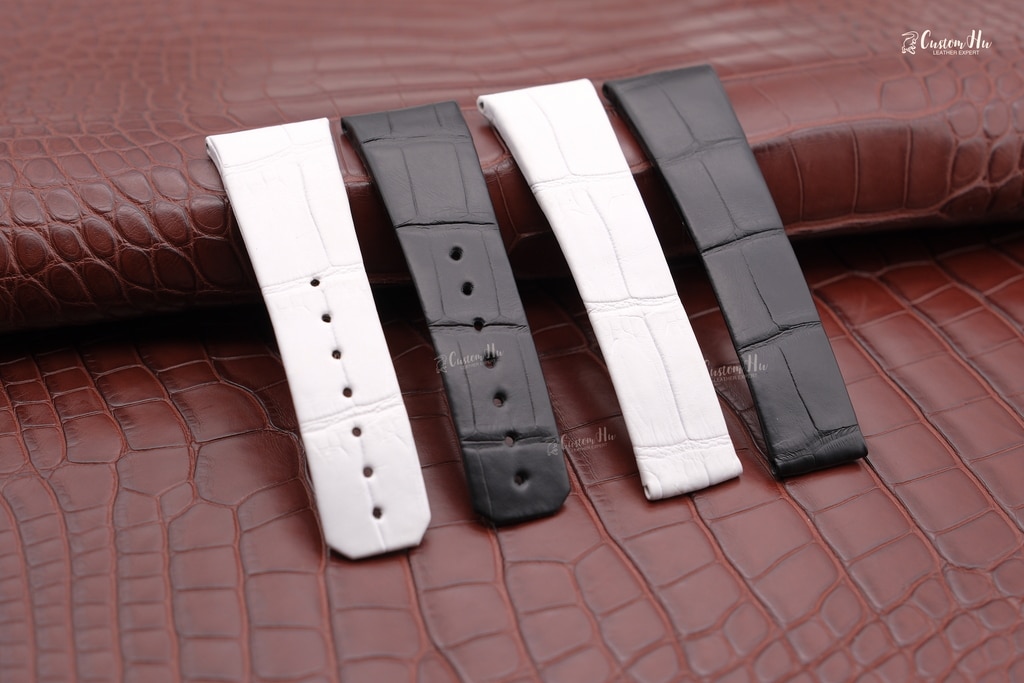 Compatible avec Omega Constellation Quartz Strap Bracelet en cuir d'alligator de 23 mm