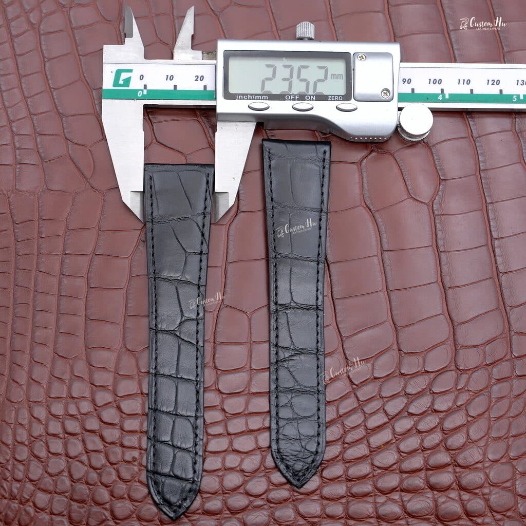 Cartier Caliber de Strap Cartier Chronograph Watch Armband 235mm Alligator läderrem