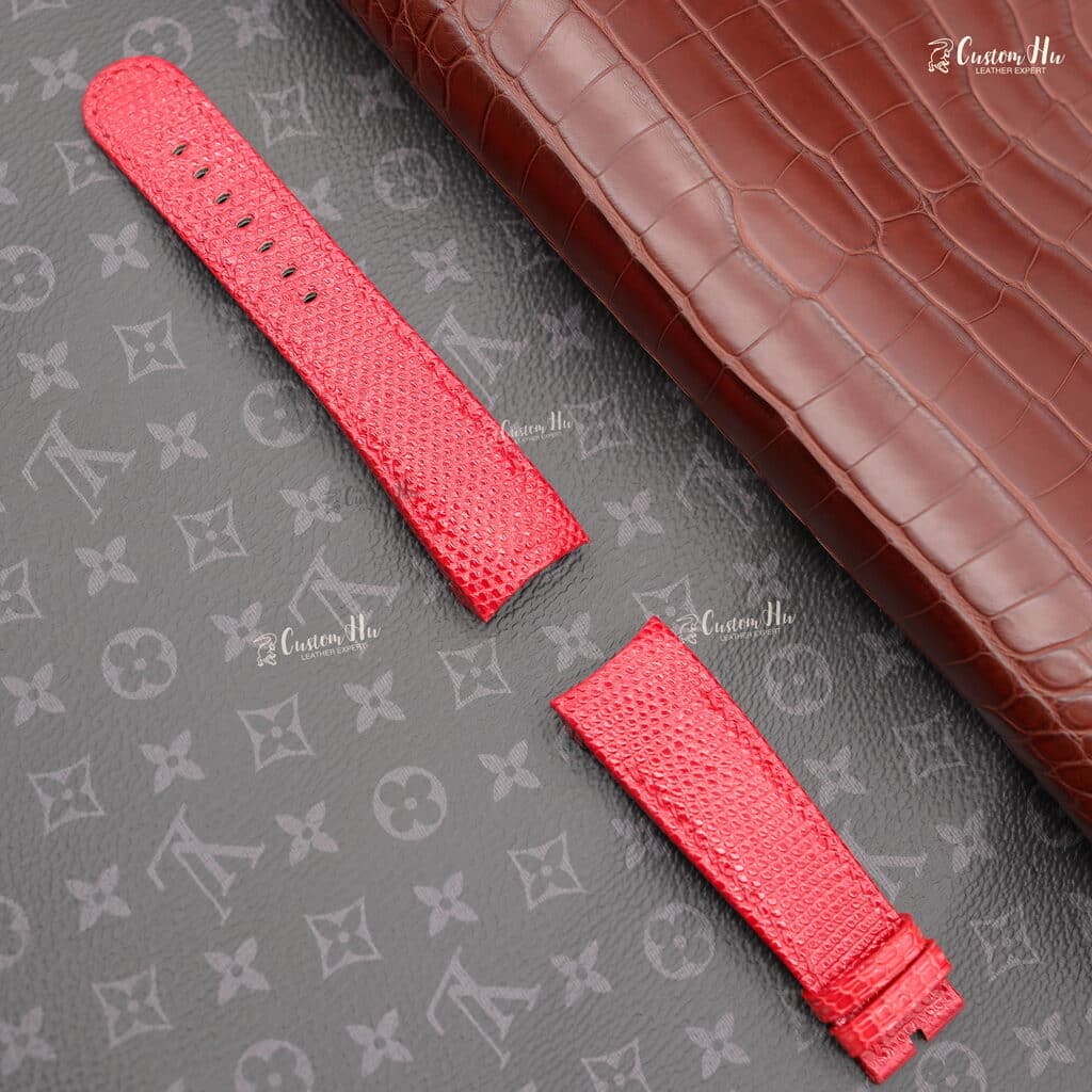 Compatibile con il cinturino dell'orologio Corum Bubble Cinturino in pelle di lucertola da 24 mm