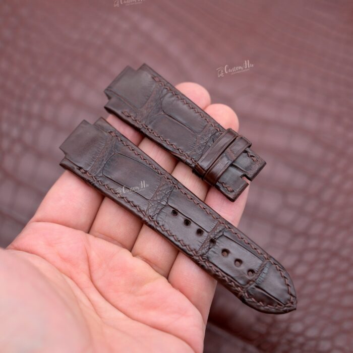 Kompatibel med Girard Perregaux Laureato-rem 25mm Alligator-läderrem