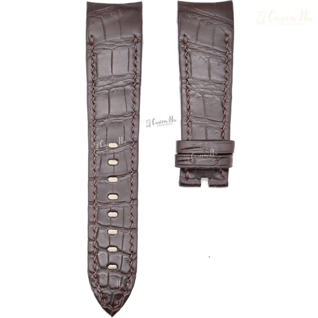 Compatible avec le bracelet Breguet Marine Royale Alarm Bracelet en cuir d'alligator 23 mm